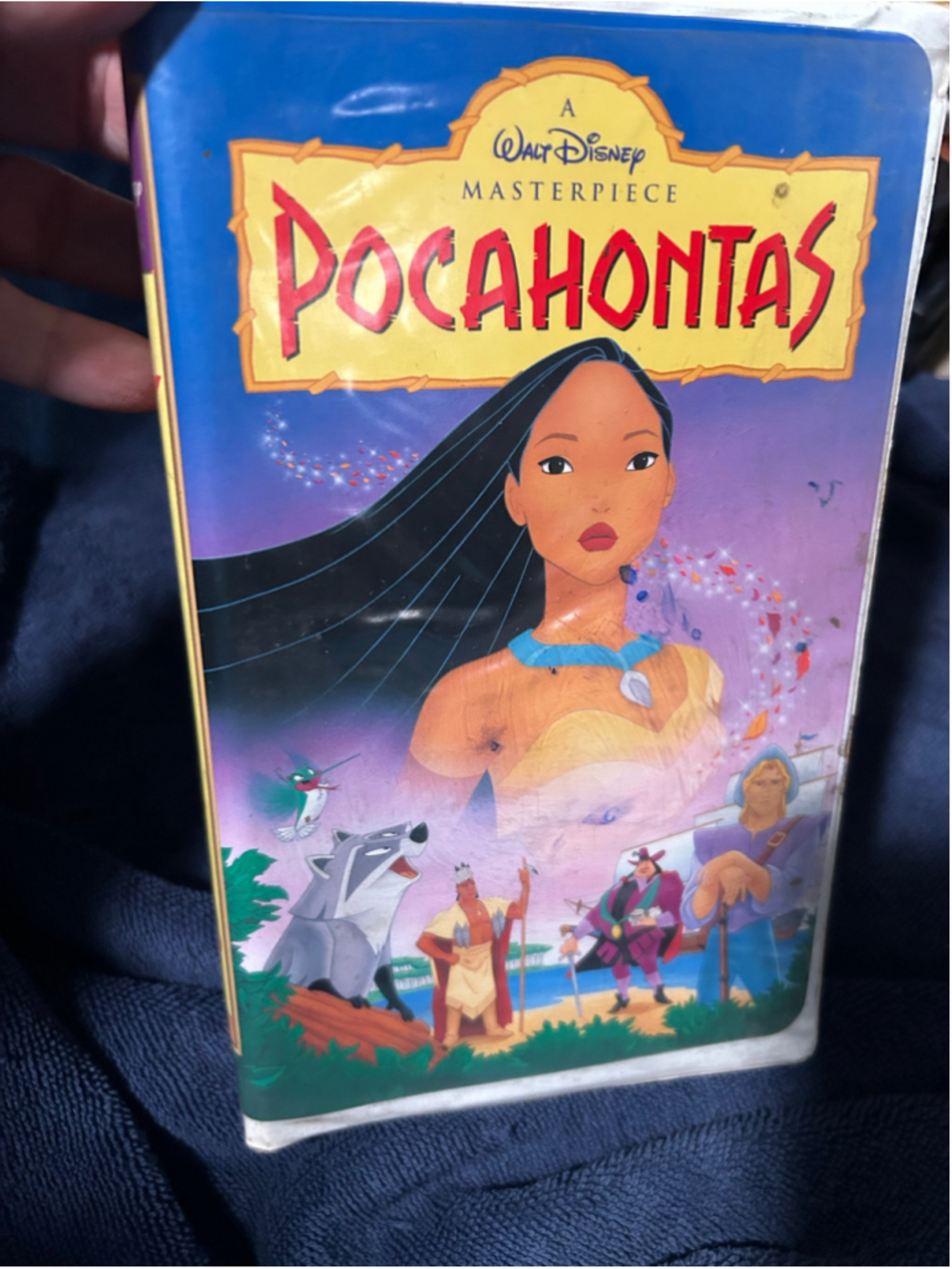 Walt Disney Pocahontas VHS Movie Standard One Size Blue Yellow